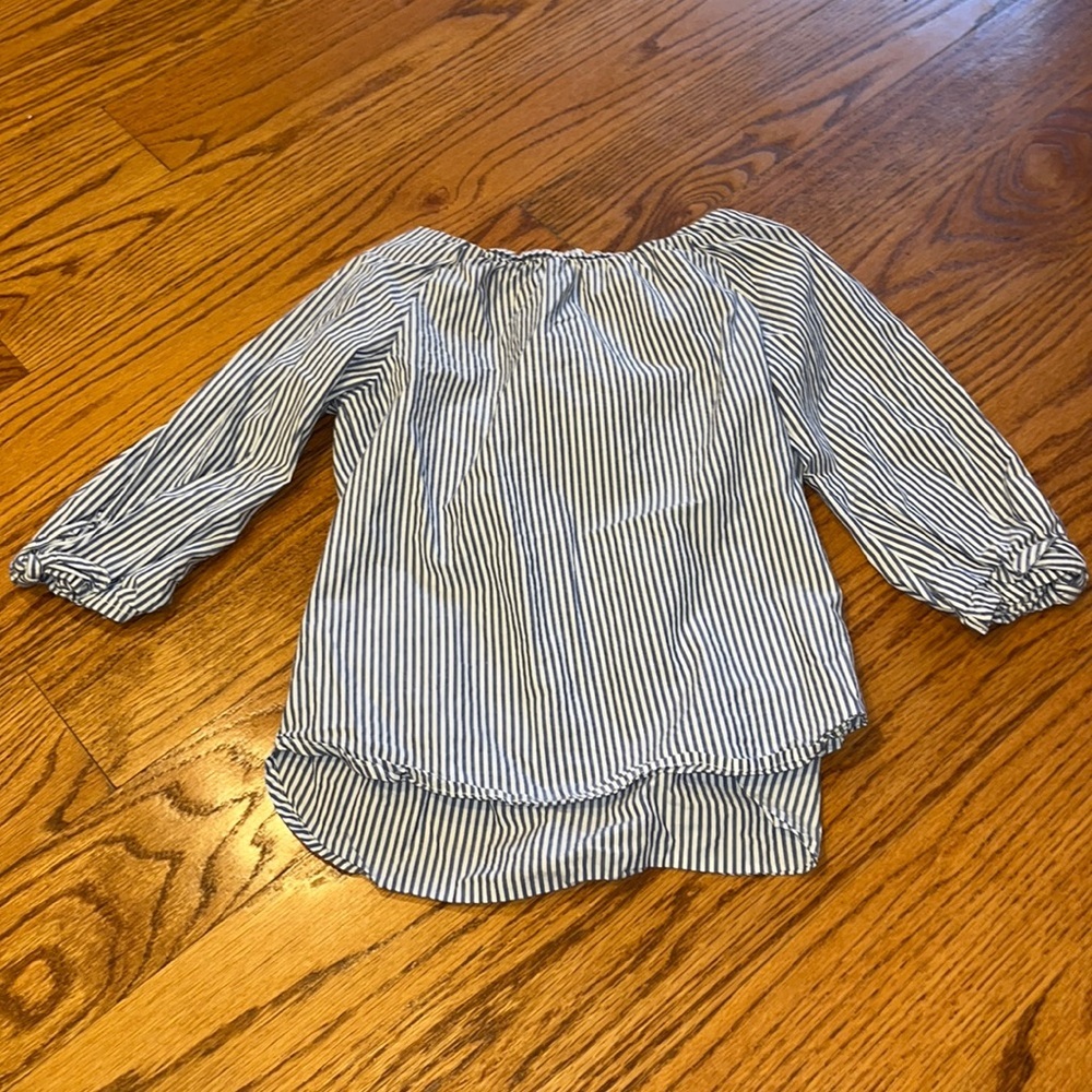 Crewcuts Girl’s Blue Striped Blouse Size 8